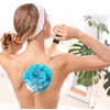 image:imageFORENEE Green and Purple Loofah on a Stick PE Mesh Back Scrubber  Soft PE mesh for rich lather and gentle cleansing waterresistant coated wood handle nonslip rubber grip and hanging loopGreen Blue