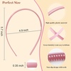 image:imageforenee Plastic Thin Skinny Comb Headbands for Women Black 4 Pack  NonSlip Comb TeethLlightweight HeadbandDIY craftsSports and Fitness Party Looks and Halloween CostumesPink