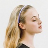 image:imageforenee Plastic Thin Skinny Comb Headbands for Women Black 4 Pack  NonSlip Comb TeethLlightweight HeadbandDIY craftsSports and Fitness Party Looks and Halloween CostumesPurple