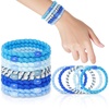 image:imageFORENEE 10Pcs Braided Hair Ties for Thick Hair  Black  Stretchy braided bands offer secure hold for thick hair gold beads suit ponytails daily styling workouts and wrist wear16Blue