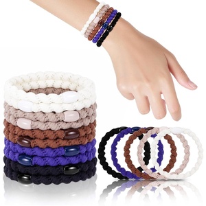 image:imageFORENEE 10Pcs Braided Hair Ties for Thick Hair  Black  Stretchy braided bands offer secure hold for thick hair gold beads suit ponytails daily styling workouts and wrist wear17Classic Dinner Two