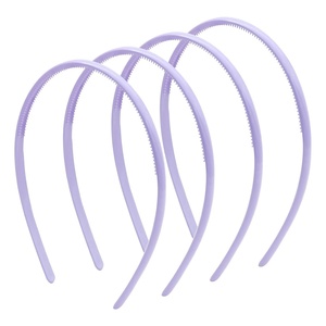 image:imageforenee Plastic Thin Skinny Comb Headbands for Women Black 4 Pack  NonSlip Comb TeethLlightweight HeadbandDIY craftsSports and Fitness Party Looks and Halloween CostumesPurple